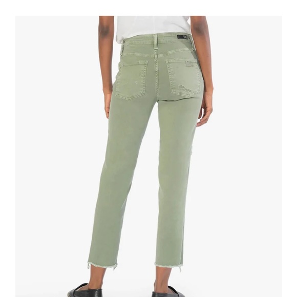 Kut From The Kloth Rachel High Rise Fab Ab Mom Jean in Tuscan Olive 0 new - Picture 3 of 12